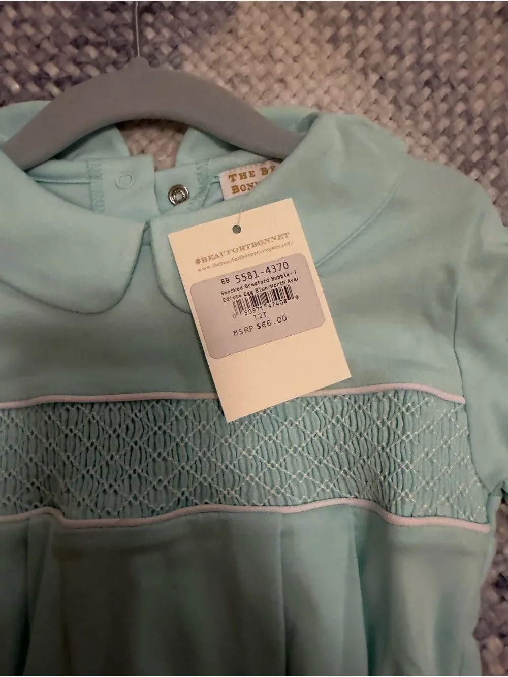The Beaufort Bonnet Company Smocked Bradford Pima bubble